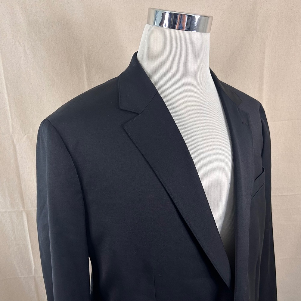 Bonobos 46R Slim Fit Sport Coat Wool Blend Black Two Button Double Vented